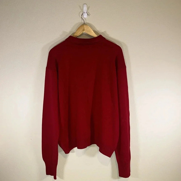 Vintage Polo Ralph Lauren Red Long Sleeve Lambswool Knit Sweater Men Size XXL - Picture 3 of 8
